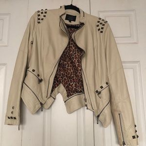 Off white Leather Jacket